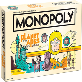 juego de mesa monopoly planet of the apes retro art edition