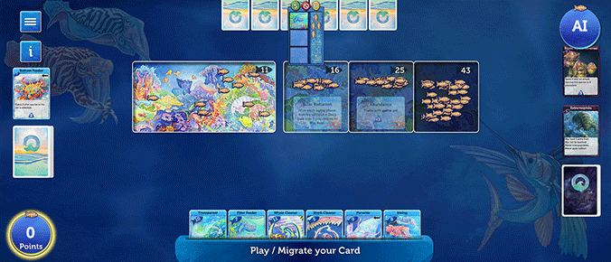 Aplicación de juego de mesa Oceans