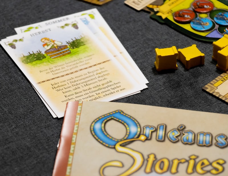 Folleto del juego de mesa Orleans Stories