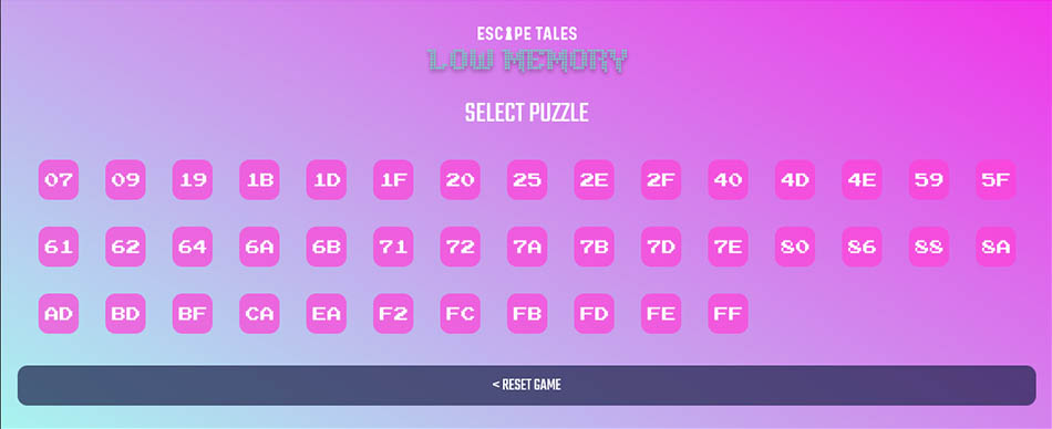 Escape Tales: Memoria baja - Aplicación